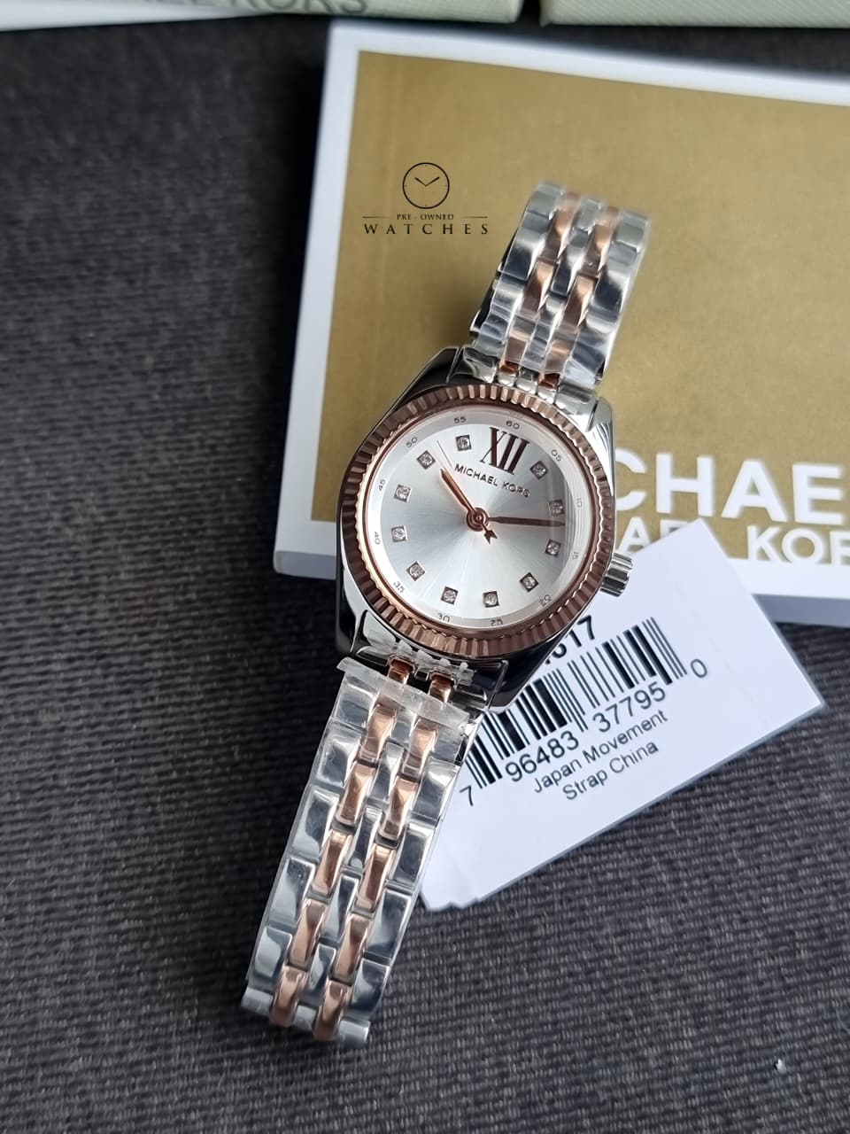 Michael Kors Women’s Quartz Two Tone Stainless Steel White Dial 26mm Watch MK4817