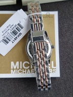 Michael Kors Women’s Quartz Two Tone Stainless Steel White Dial 26mm Watch MK4817