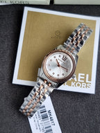 Michael Kors Women’s Quartz Two Tone Stainless Steel White Dial 26mm Watch MK4817