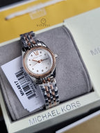 Michael Kors Women’s Quartz Two Tone Stainless Steel White Dial 26mm Watch MK4817