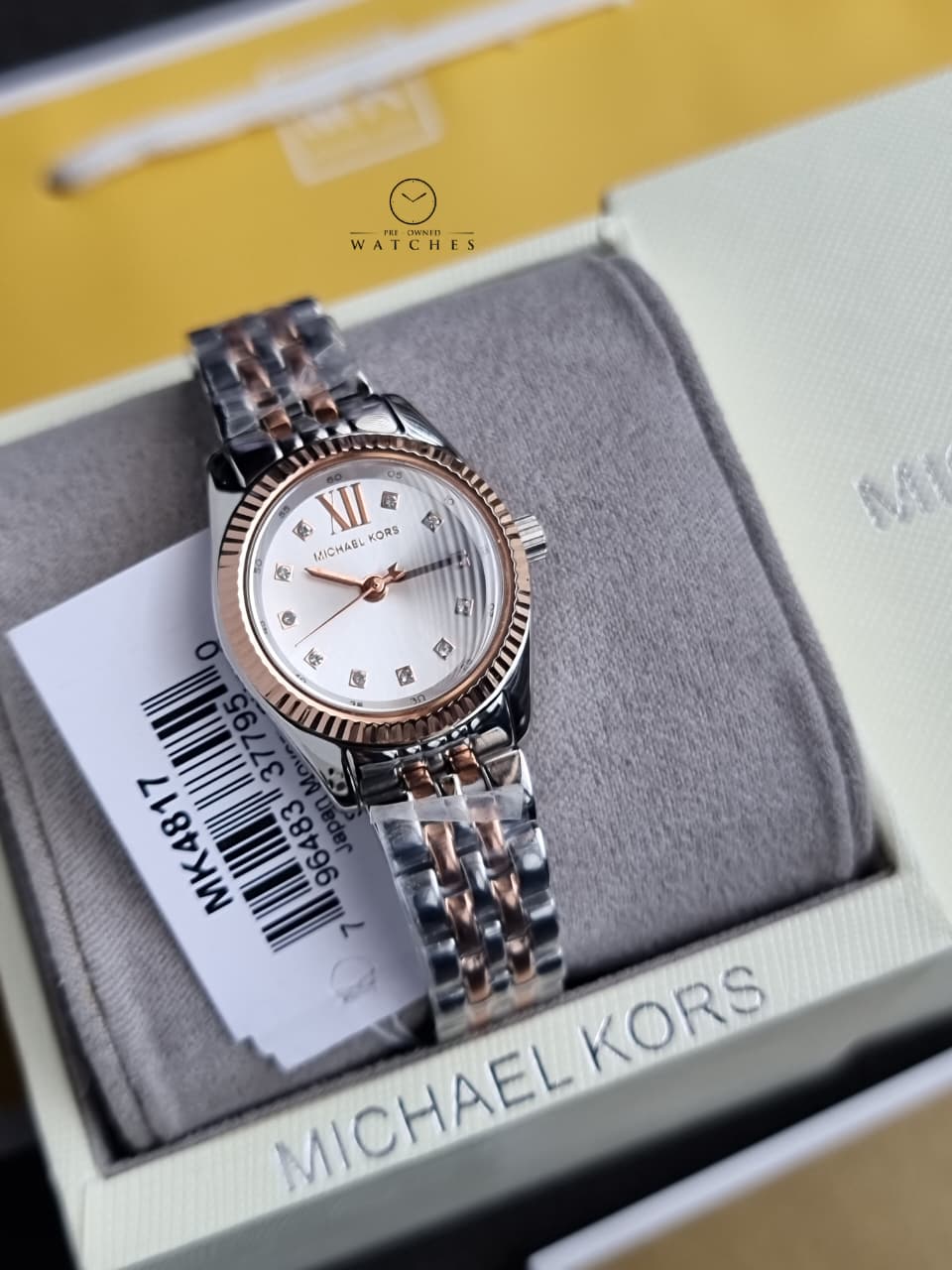 Michael Kors Women’s Quartz Two Tone Stainless Steel White Dial 26mm Watch MK4817