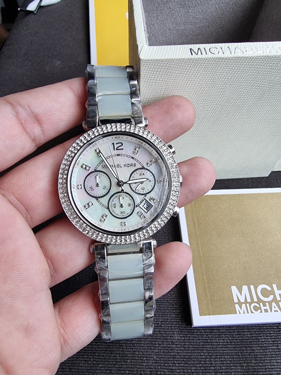 Michael Kors Women’s Quartz Stainless Steel Mother of Pearl Dial 39mm Watch MK6138
