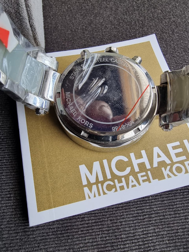 Michael Kors Women’s Quartz Stainless Steel Mother of Pearl Dial 39mm Watch MK6138 Main Image