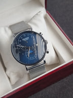 Haiqin Automatic Gents Watch Moon Phase 41mm Blue Dial