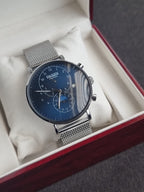 Haiqin Automatic Gents Watch Moon Phase 41mm Blue Dial
