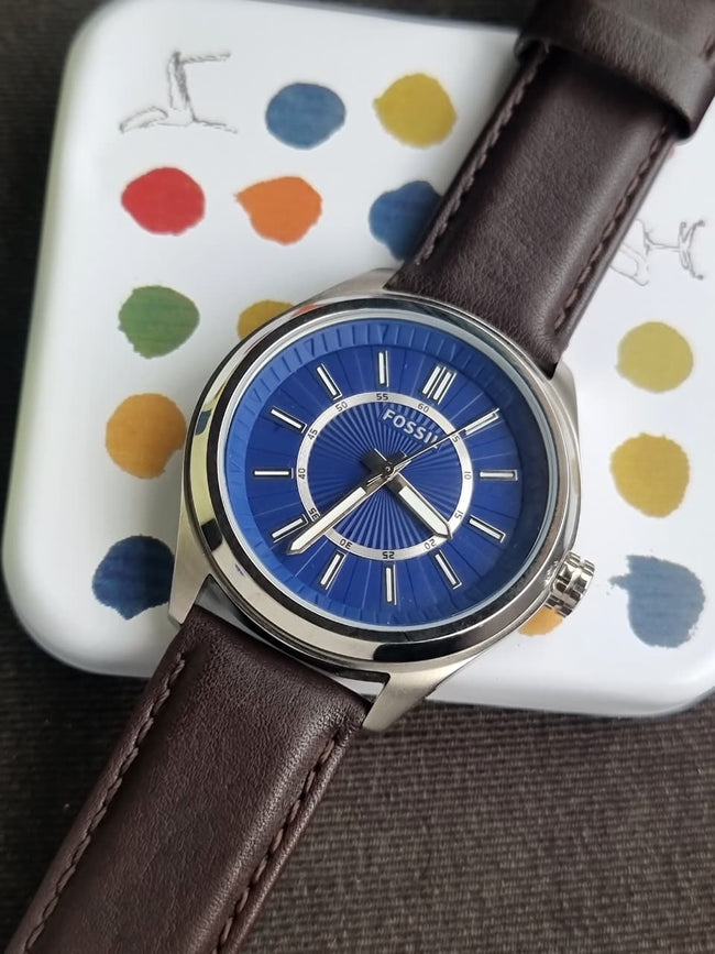 Fossil Bq1519 Blue dial 45mm Dial Size Watch Hover Image