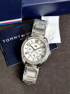 Tommy Hilfiger Women’s Quartz Silver Stainless Steel White Dial 40mm Watch 1781252