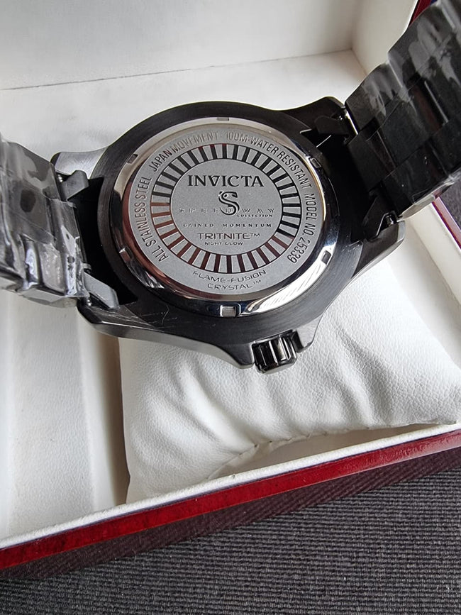 Invicta 25339 Men's Speedway Grey Dial Gunmetal IP Steel Bracelet Quartz Watch Main Image