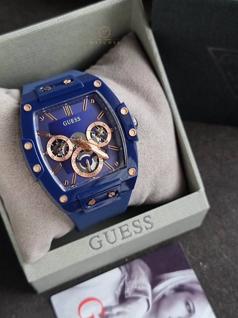 GUESS Analog Blue Dial Men's Watch-GW0203G7