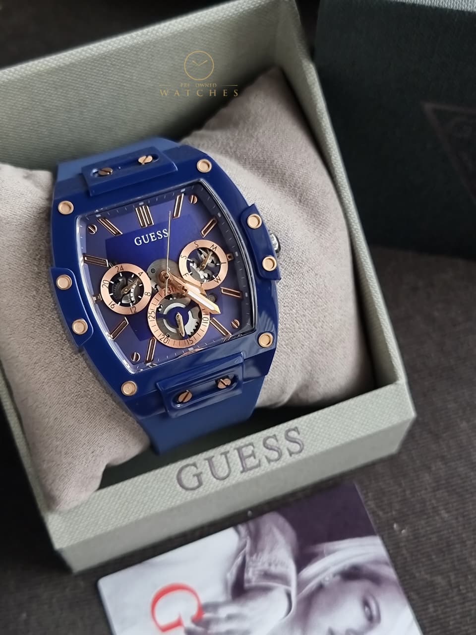 GUESS Analog Blue Dial Men's Watch-GW0203G7