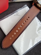 Fossil Men’s Chronograph Quartz Leather Strap Brown Dial 44mm Watch FS5867