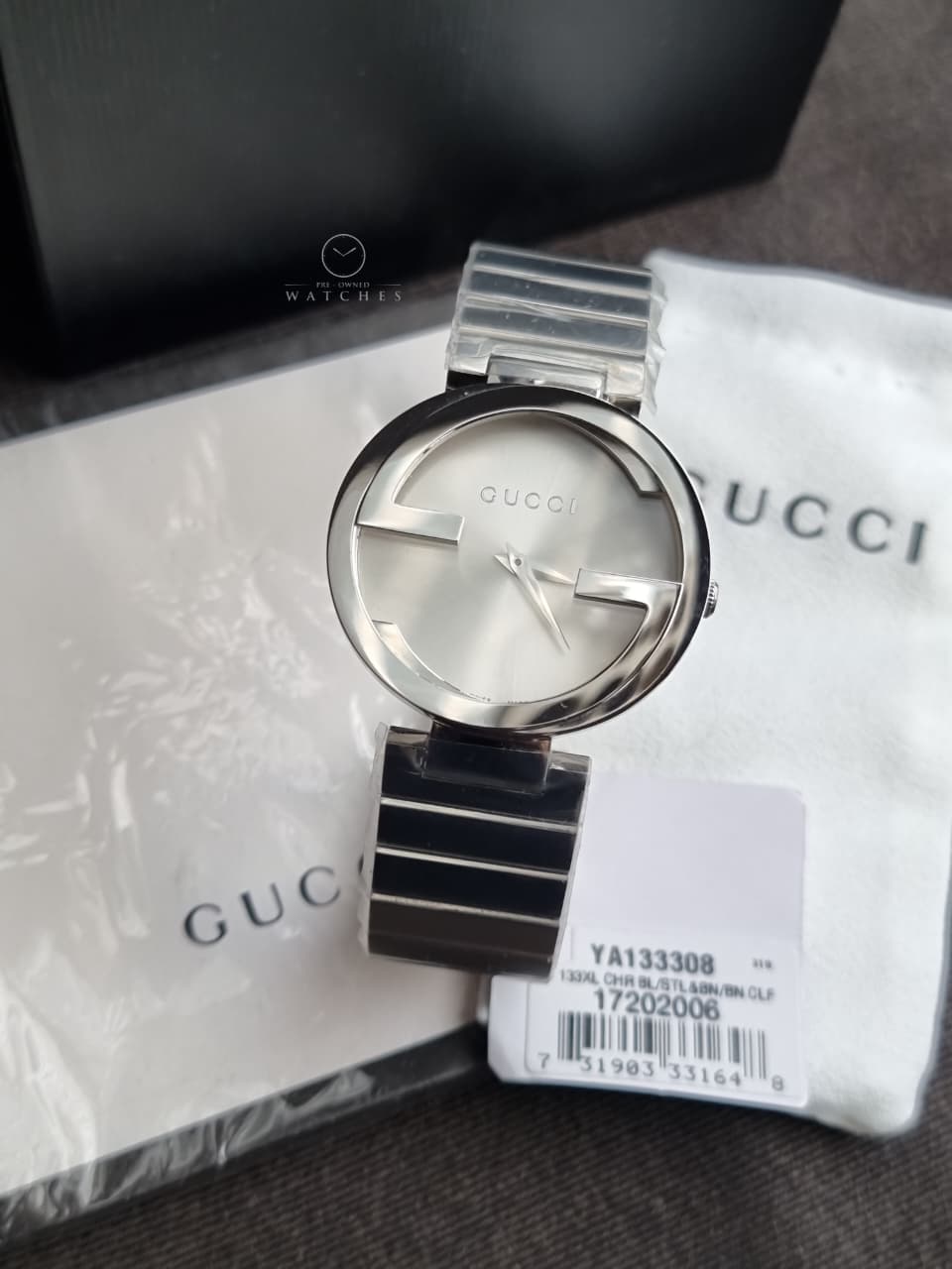 Gucci Women's Silver Dial Stainless Steel Band Watch [YA133308]