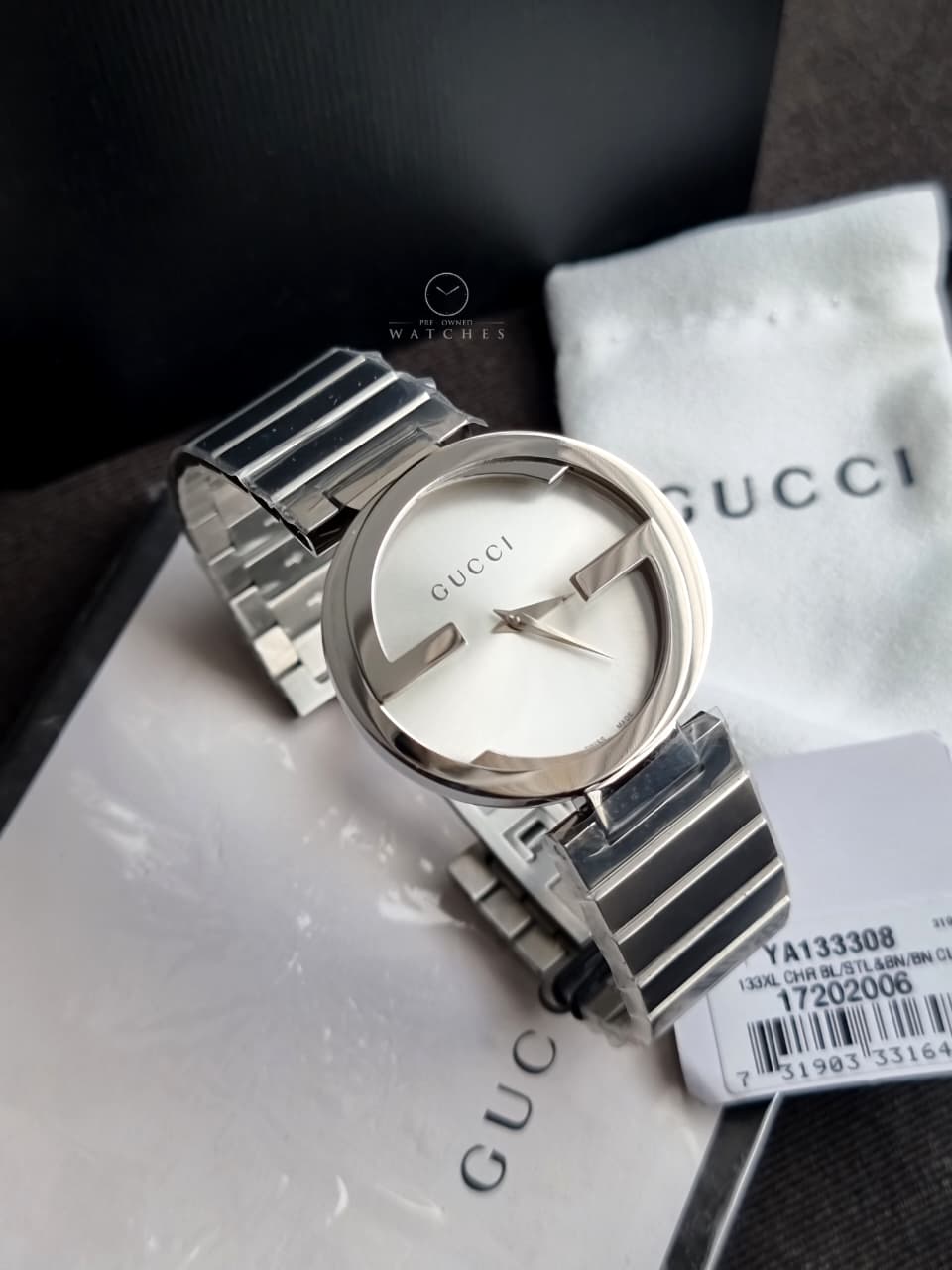 Gucci Women's Silver Dial Stainless Steel Band Watch [YA133308]