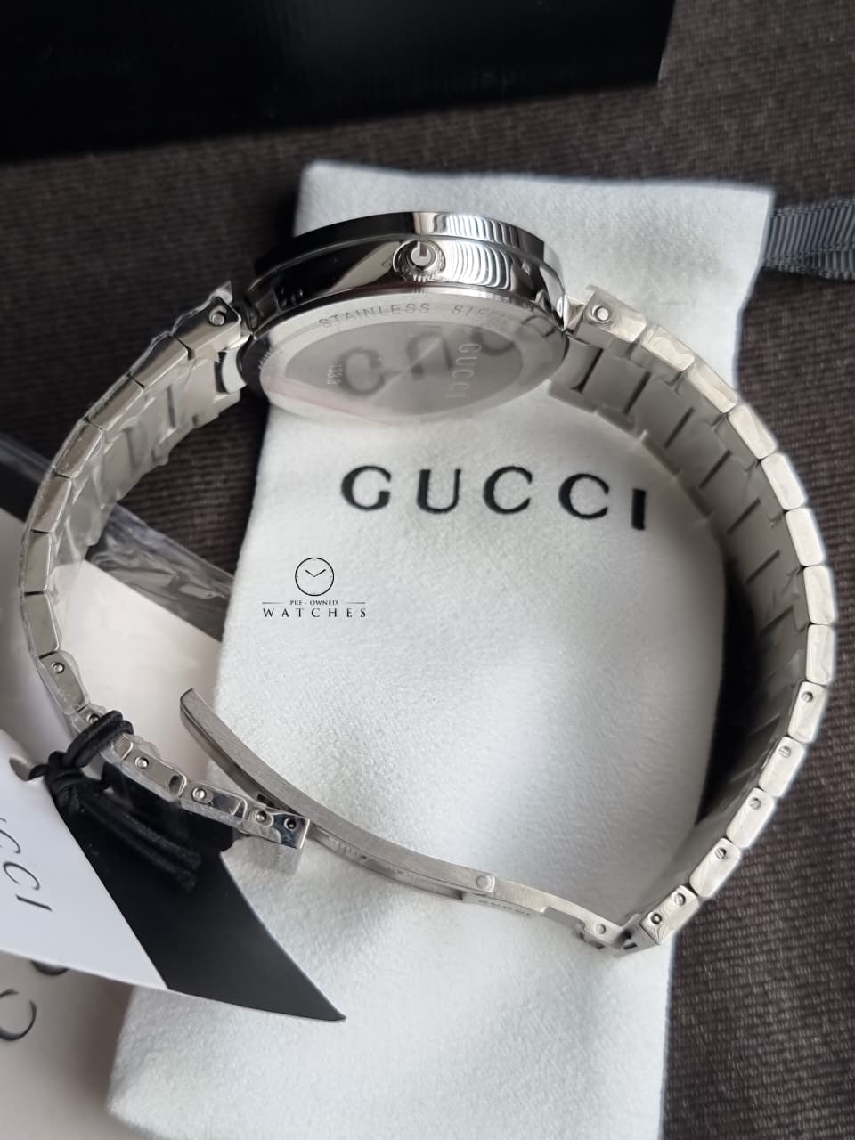 Gucci Women's Silver Dial Stainless Steel Band Watch [YA133308]