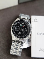 Emporio Armani Men's Team Italia Chronograph Watch Steel AR5983