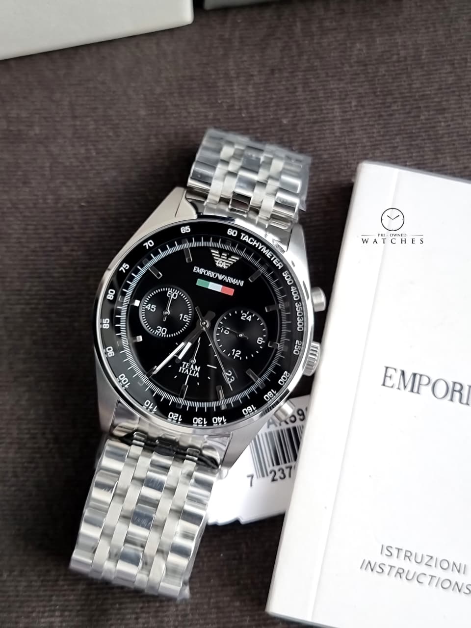 Emporio Armani Men's Team Italia Chronograph Watch Steel AR5983