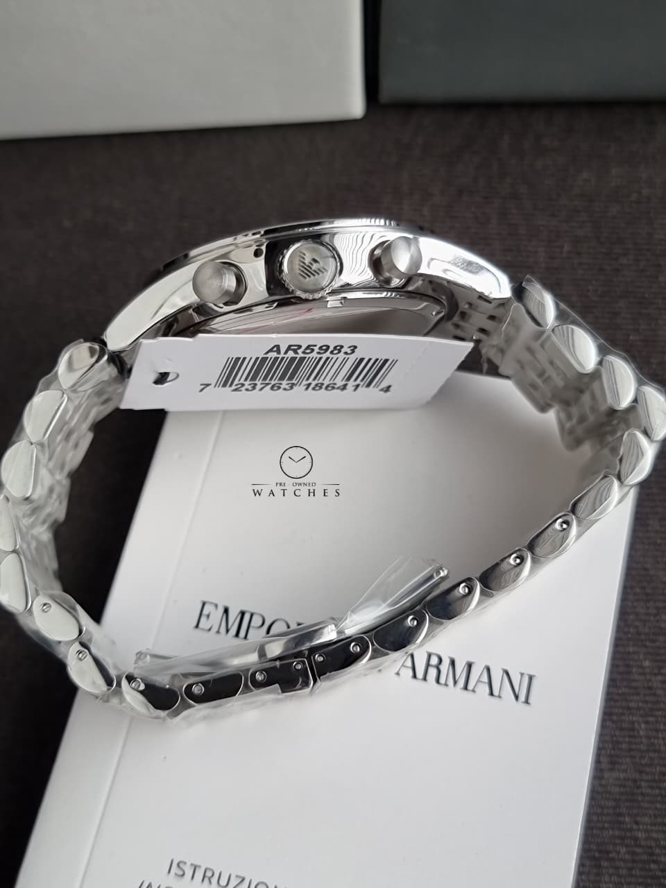 Emporio Armani Men's Team Italia Chronograph Watch Steel AR5983