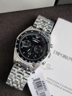 Emporio Armani Men's Team Italia Chronograph Watch Steel AR5983