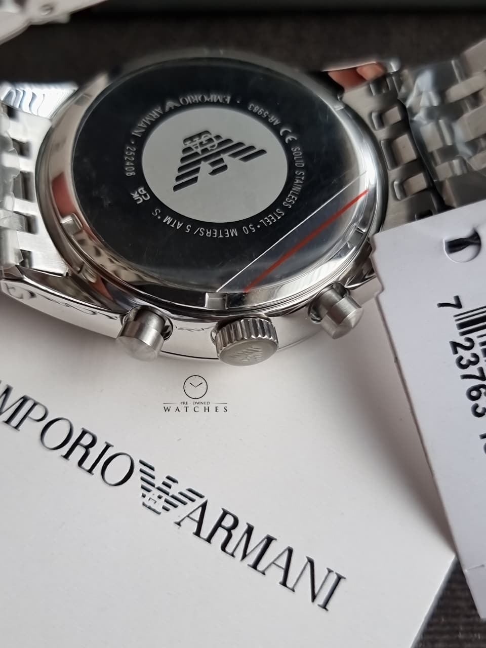 Emporio Armani Men's Team Italia Chronograph Watch Steel AR5983