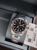Tag Heuer Aquaracer Silver Stainless steel Black Dial Quartz Watch for Gents - WBD1110.BA09288