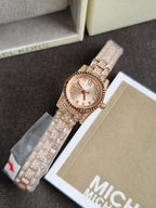 Michael Kors Lexington Three-Hand Rose Gold-Tone Stainless Steel Watch mk4863