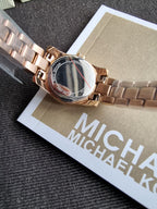 Michael Kors Lexington Three-Hand Rose Gold-Tone Stainless Steel Watch mk4863
