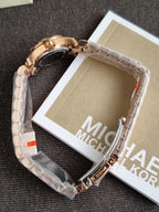 Michael Kors Lexington Three-Hand Rose Gold-Tone Stainless Steel Watch mk4863