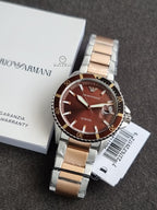 Emporio Armani 3-Hand Two-Tone Stainless Steel Bracelet Watch AR11340