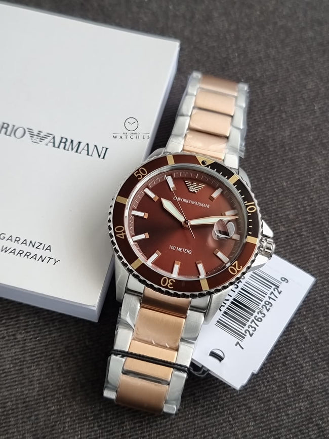 Emporio Armani 3-Hand Two-Tone Stainless Steel Bracelet Watch AR11340 Main Image