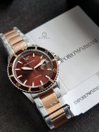 Emporio Armani 3-Hand Two-Tone Stainless Steel Bracelet Watch AR11340