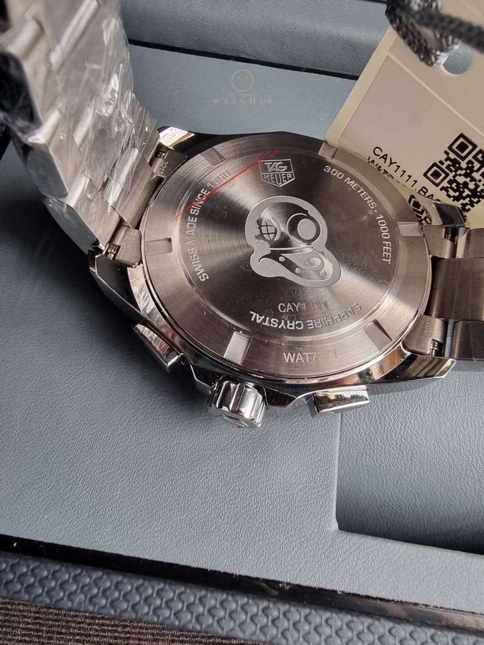 Tag Heuer Aquaracer Men’s Quartz Swiss Made Silver Stainless Steel Grey Dial 43mm Watch CAY1111.BA0927