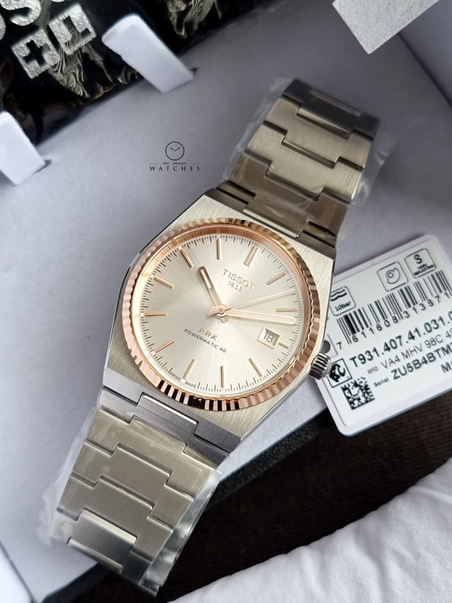 Tissot PRX Silver Stainless Steel Silver Dial Automatic Watch for Gents - T931.407.41.031.00 Main Image