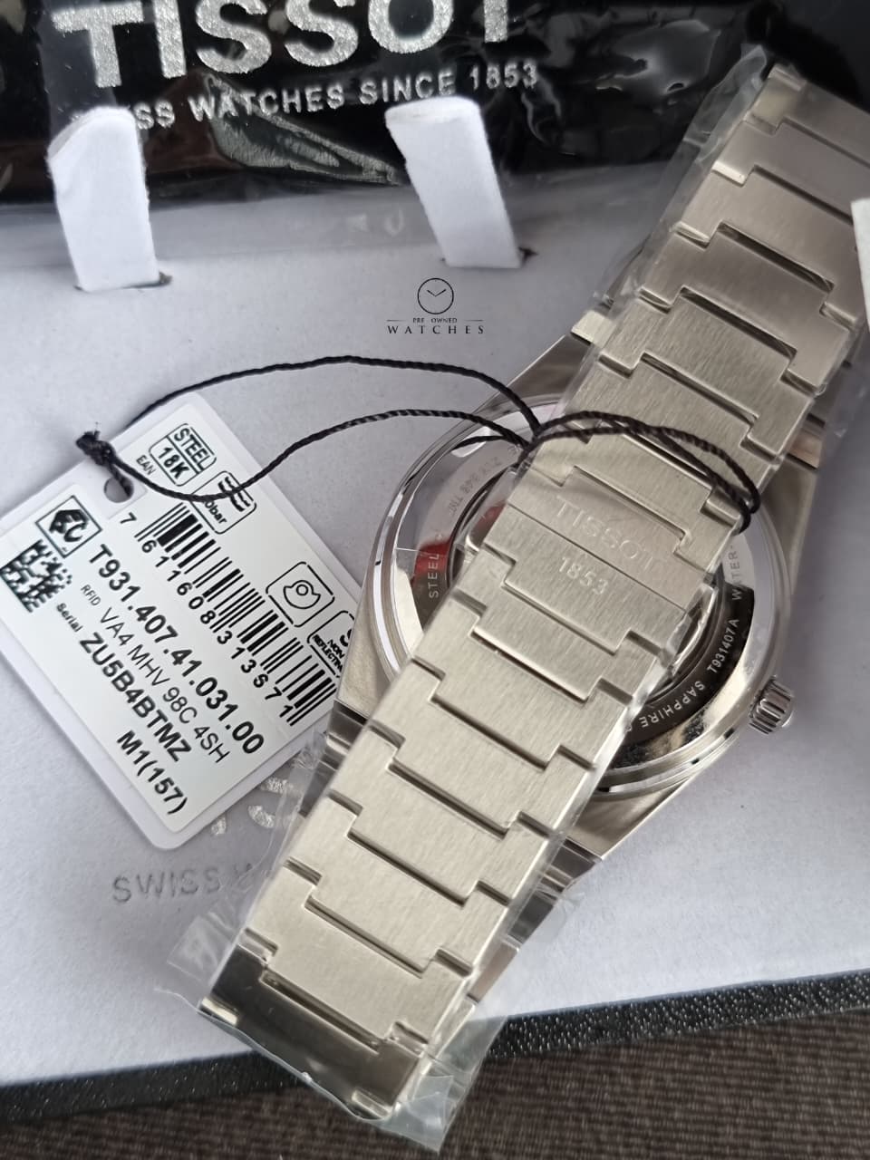 Tissot PRX Silver Stainless Steel Silver Dial Automatic Watch for Gents - T931.407.41.031.00