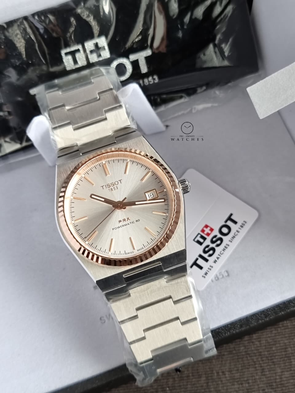 Tissot PRX Silver Stainless Steel Silver Dial Automatic Watch for Gents - T931.407.41.031.00