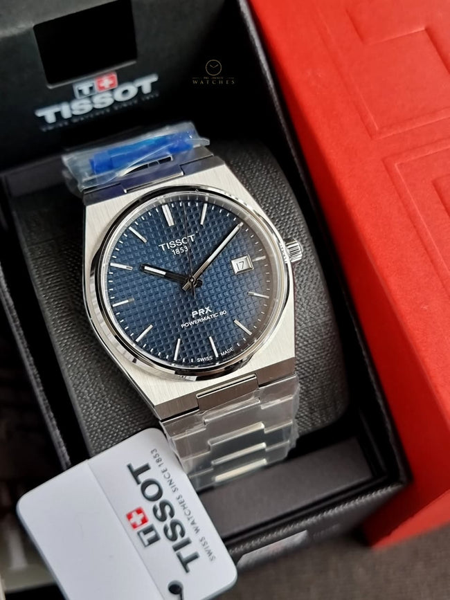 Tissot PRX Powermatic 80 Silver Stainless Steel Blue Dial Automatic Watch for Men's - T137.407.11.041.00 Main Image