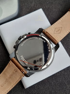 Fossil Men’s Quartz Leather Strap Brown Dial 44mm Watch FS5214
