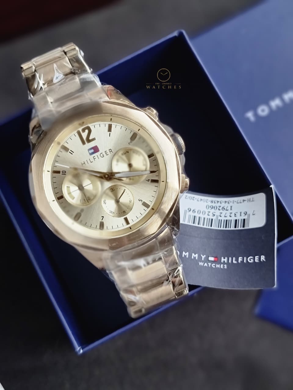Tommy Hilfiger Lars Gold Stainless Steel Gold Dial Chronograph Quartz Watch for Gents - 1792060