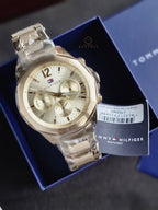 Tommy Hilfiger Lars Gold Stainless Steel Gold Dial Chronograph Quartz Watch for Gents - 1792060