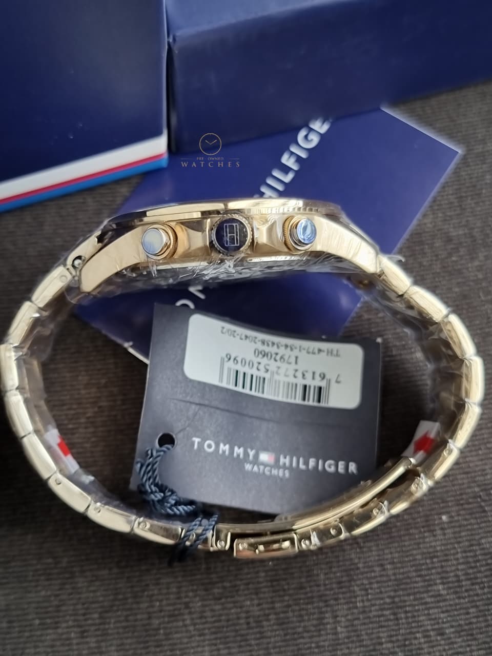 Tommy Hilfiger Lars Gold Stainless Steel Gold Dial Chronograph Quartz Watch for Gents - 1792060