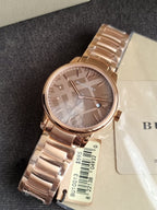 Burberry The Classic Rose gold Stainless Steel Rose Gold Dial Quartz Watch for Gents - BU10013