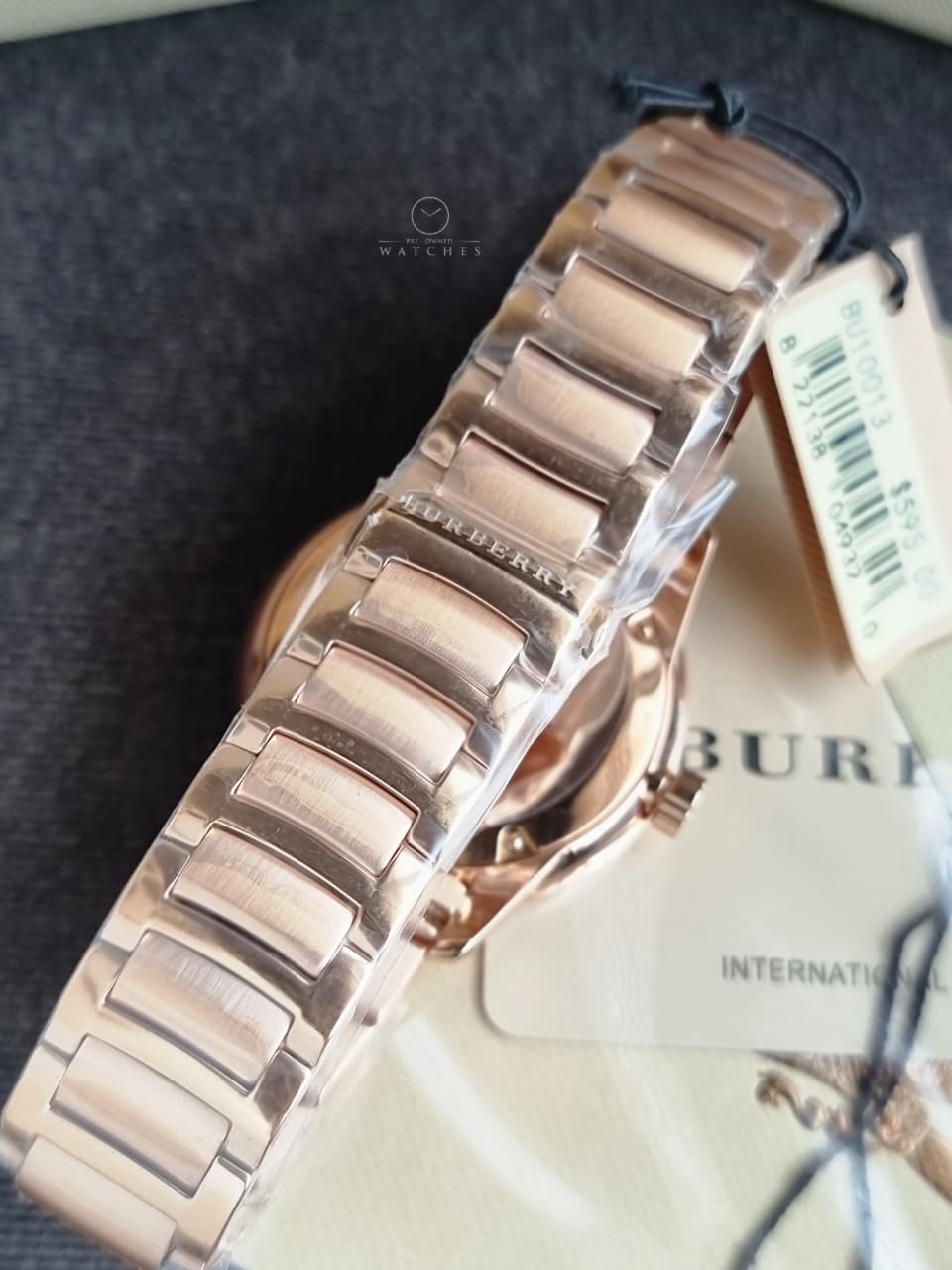 Burberry The Classic Rose gold Stainless Steel Rose Gold Dial Quartz Watch for Gents - BU10013