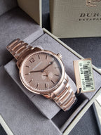 Burberry The Classic Rose gold Stainless Steel Rose Gold Dial Quartz Watch for Gents - BU10013
