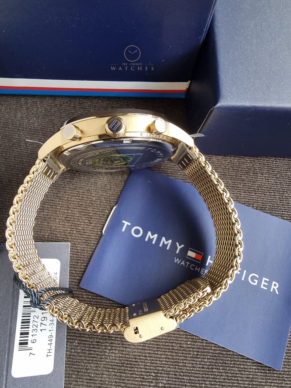 Tommy Hilfiger Men's Multifunction Stainless Steel and Mesh Bracelet Watch, Color: Black (Model: 1791989)