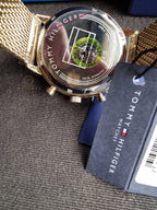 Tommy Hilfiger Men's Multifunction Stainless Steel and Mesh Bracelet Watch, Color: Black (Model: 1791989)