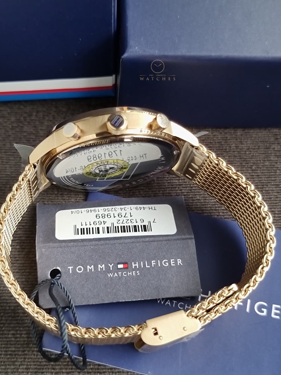 Tommy Hilfiger Men's Multifunction Stainless Steel and Mesh Bracelet Watch, Color: Black (Model: 1791989)