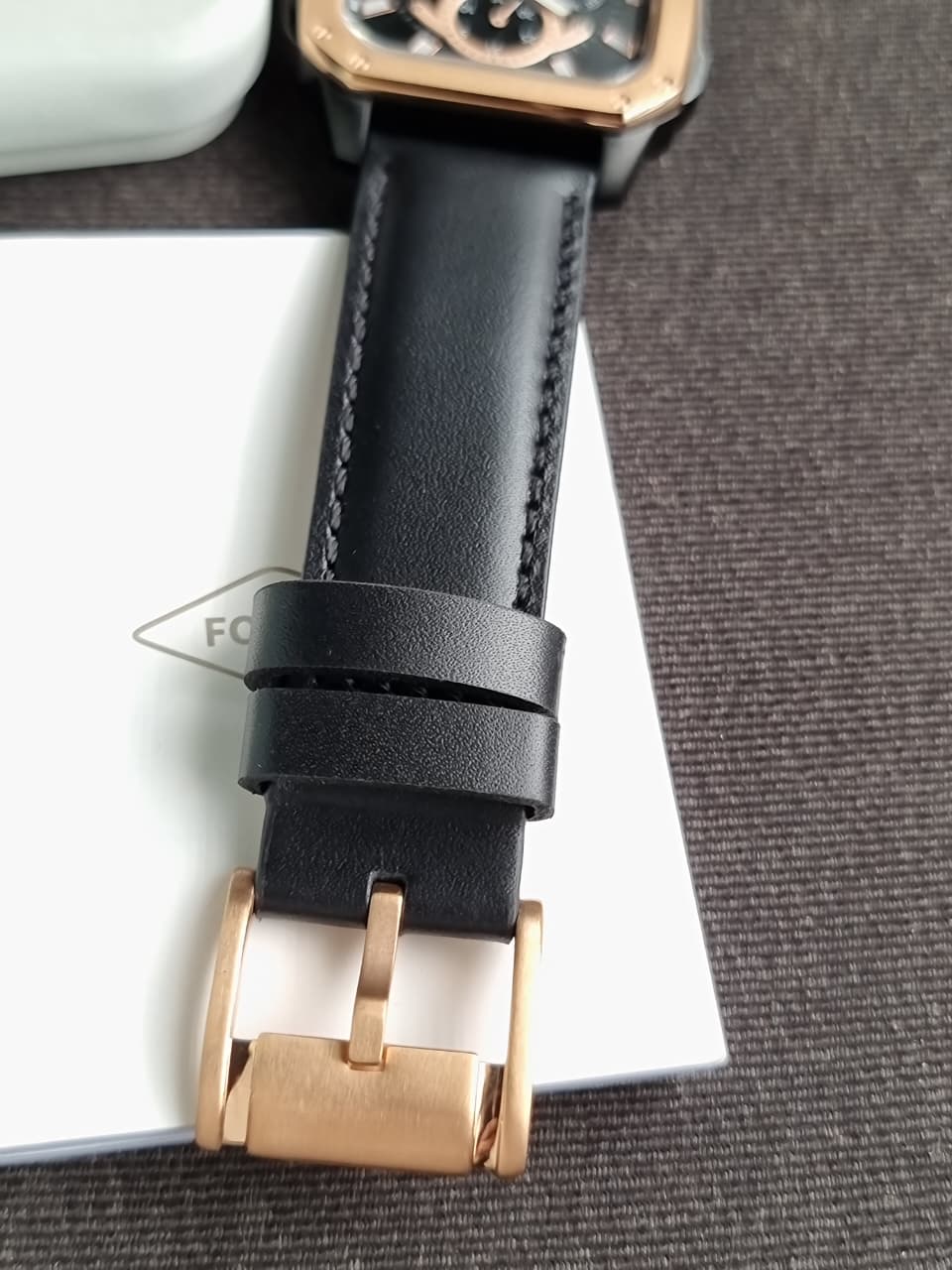 Fossil Men’s Quartz Black Leather Strap Black Dial 42mm Watch BQ2654