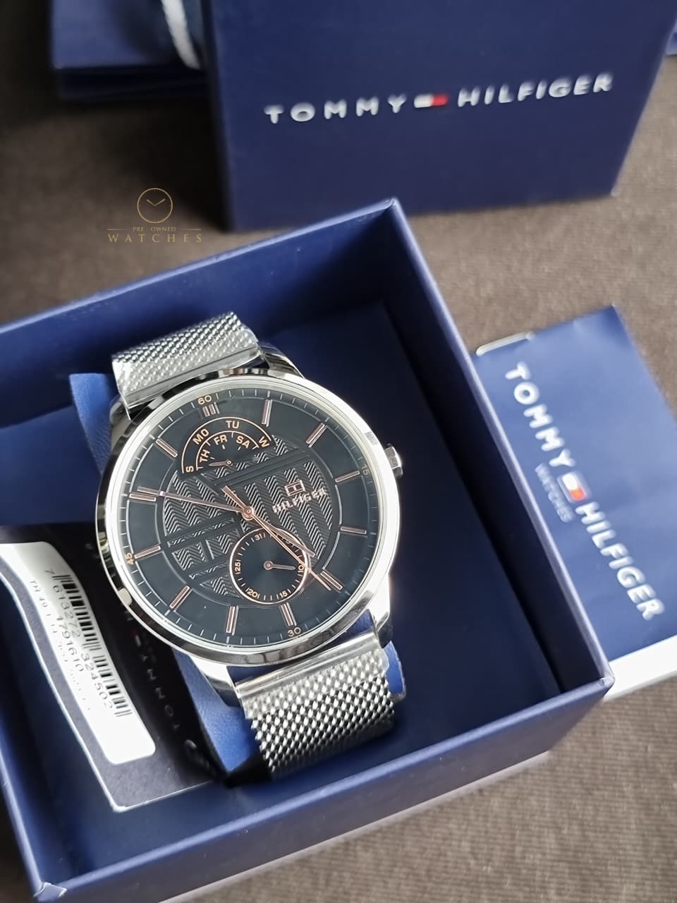 Tommy Hilfiger Men’s Quartz Stainless Steel Black Dial 44mm Watch 1791610