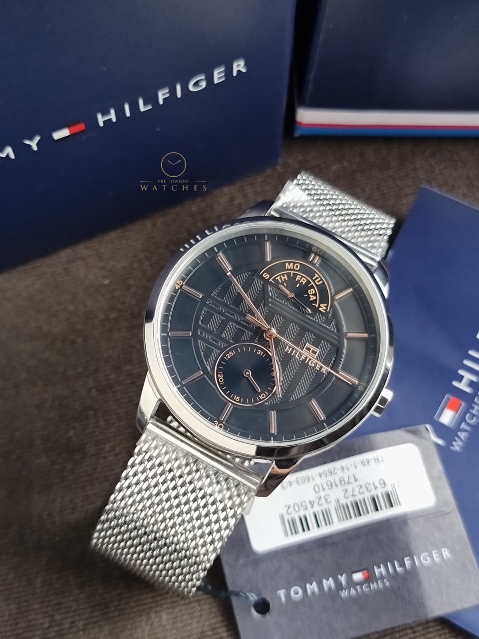 Tommy Hilfiger Men’s Quartz Stainless Steel Black Dial 44mm Watch 1791610