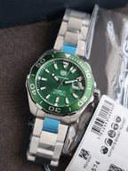 Tag Heuer Aquaracer Calibre 5 Silver Stainless Steel Green Dial Automatic Watch for Gents- WAY201S.BA0927
