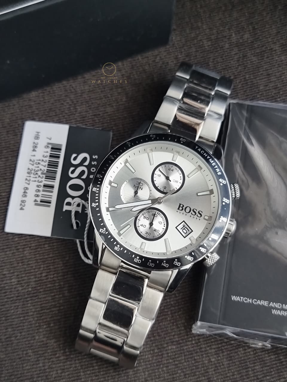 Hugo Boss Men’s Chronograph Quartz Stainless Steel Silver Watch 1513511